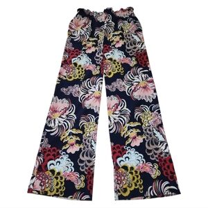 New York & Company 7th Avenue Multicolor Floral Wide-Leg Pants